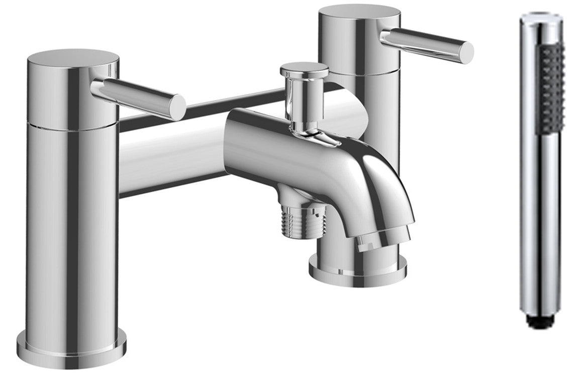 Pescara Bath/Shower Mixer & Bracket - Chrome-Bath Taps-DITB2260-