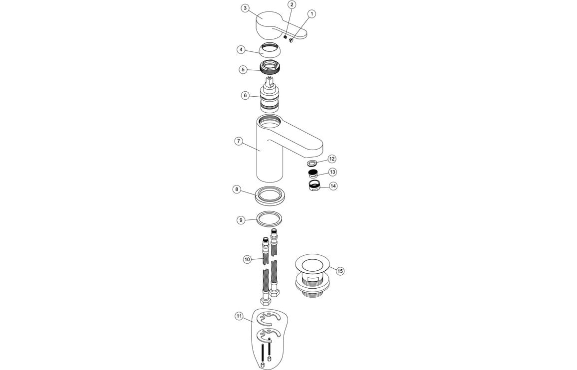 Pia Mono Basin Mixer & Waste - Chrome-Basin Taps-CAPTA4175-
