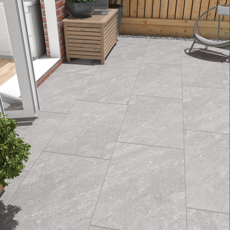 Quartz Grey 20mm Outdoor Porcelain Slab Tile 60x90cm