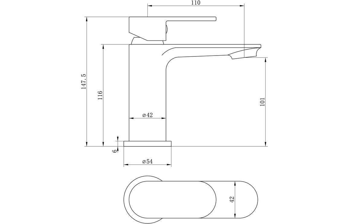 Rasilia Basin Mixer - Chrome-Basin Taps-CAPTA4208-