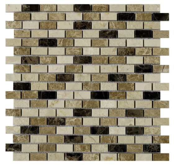 Expresso Polished Marble Mosaic Wall and Floor Tile 30x30cm