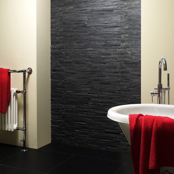 Splitface Black Slate Cladding 10x36cm