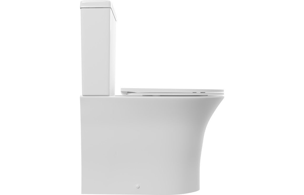 Sandra Rimless Close Coupled Fully Shrouded WC & Soft Close Seat-Toilets-DIPT0284-