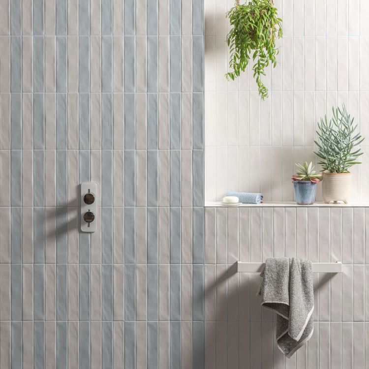 Original Style Tileworks Sherbet Blue Brick Tile 5x25cm