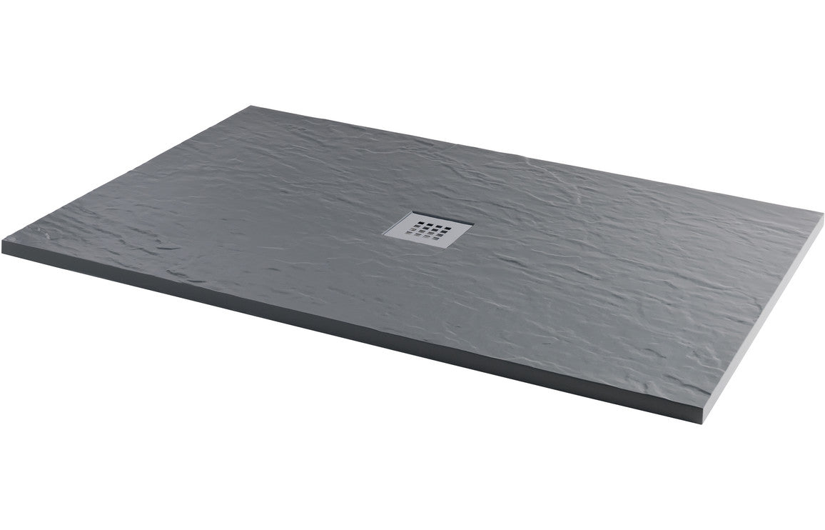 Slate Effect Shower Tray & Waste-Shower Trays-DIETP1038-