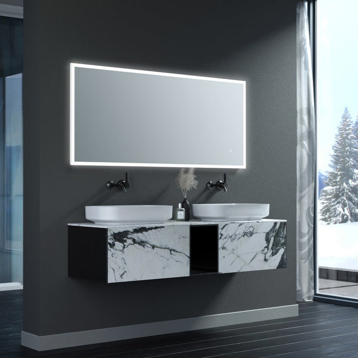 Solana Rectangle Edge-Lit LED Mirror-Mirrors-DIMS0084-