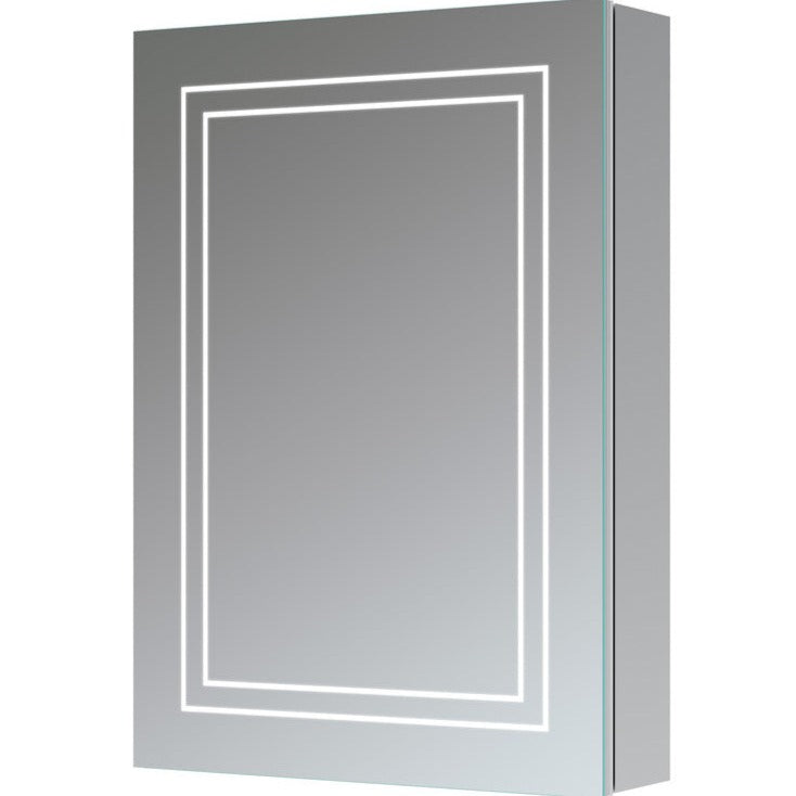 Suki 500mm 1 Door Front-Lit LED Mirror Cabinet-Mirrors-DIMS0118-
