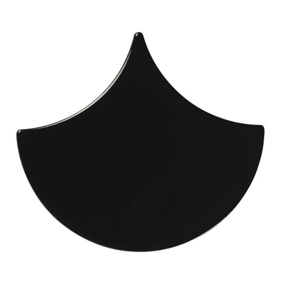 Verona Teardrop Black Ceramic Wall Tile 15x17cm