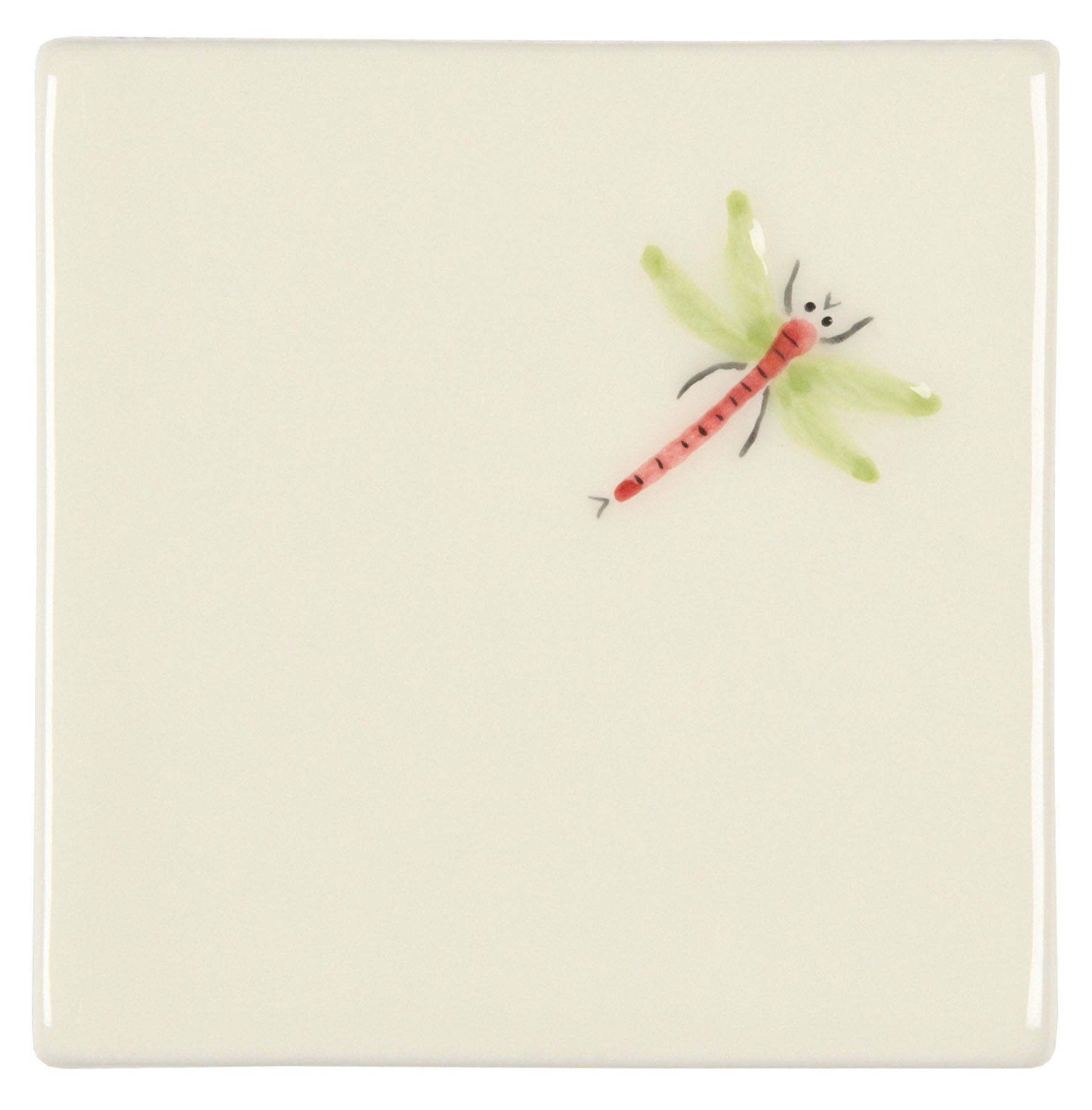 The Winchester Tile Collection Classic Bugs on Off White-Dragonfly On Off White-IM-0002092