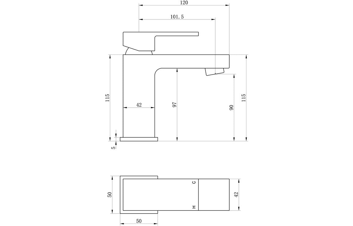Thena Basin Mixer & Waste - Chrome-Basin Taps-CAPTA4161-