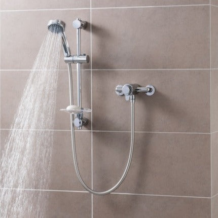Triton Dene Concentric Thermostatic Mixer - Chrome-Shower Rail Kits-DICM0264-