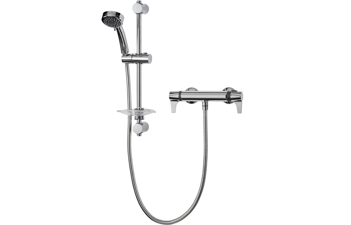 Triton Exe Lever Bar Mixer Thermo - Chrome-Shower Rail Kits-DICM0074-