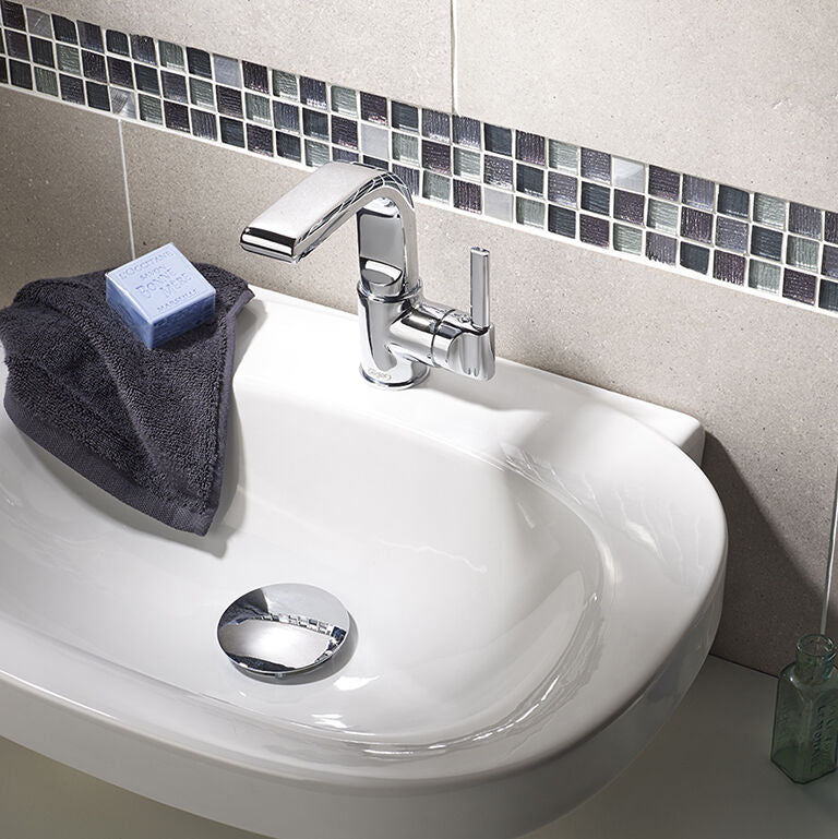 Galactic Black Glass & Metal Mix Mosaic 23x23mm