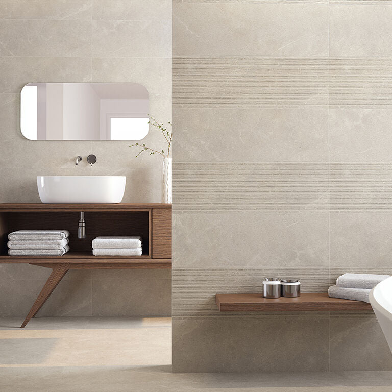 Pueblo Silver Ceramic Matt Wall Tile 30x90cm