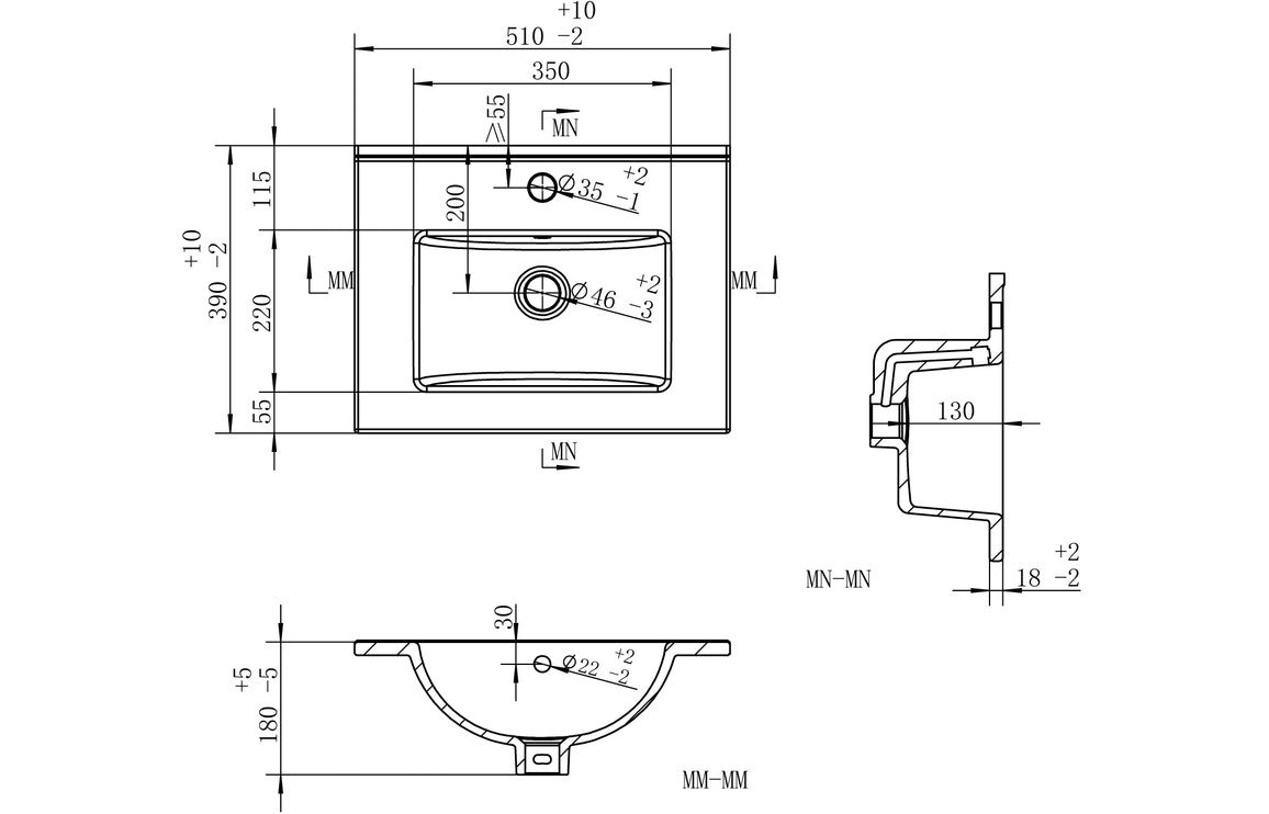 Vista 510mm Floor Standing 2 Door Basin Unit & Basin - Grey Gloss-Bathroom Furniture-DIFTP2112-