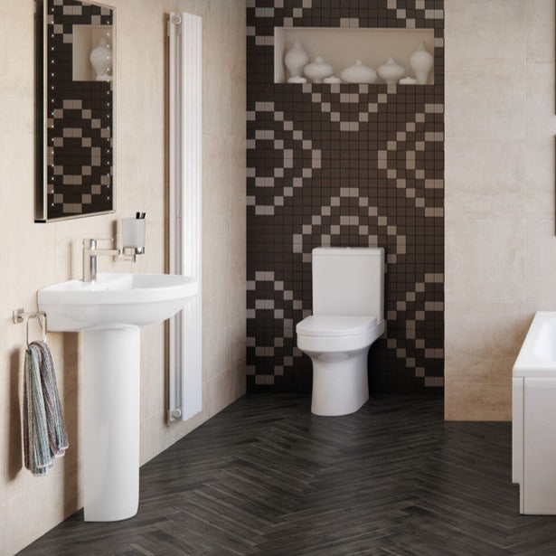 Vista Vanity Unit & Toilet Pack 650mm White Gloss-Toilets-DIFTP2562-