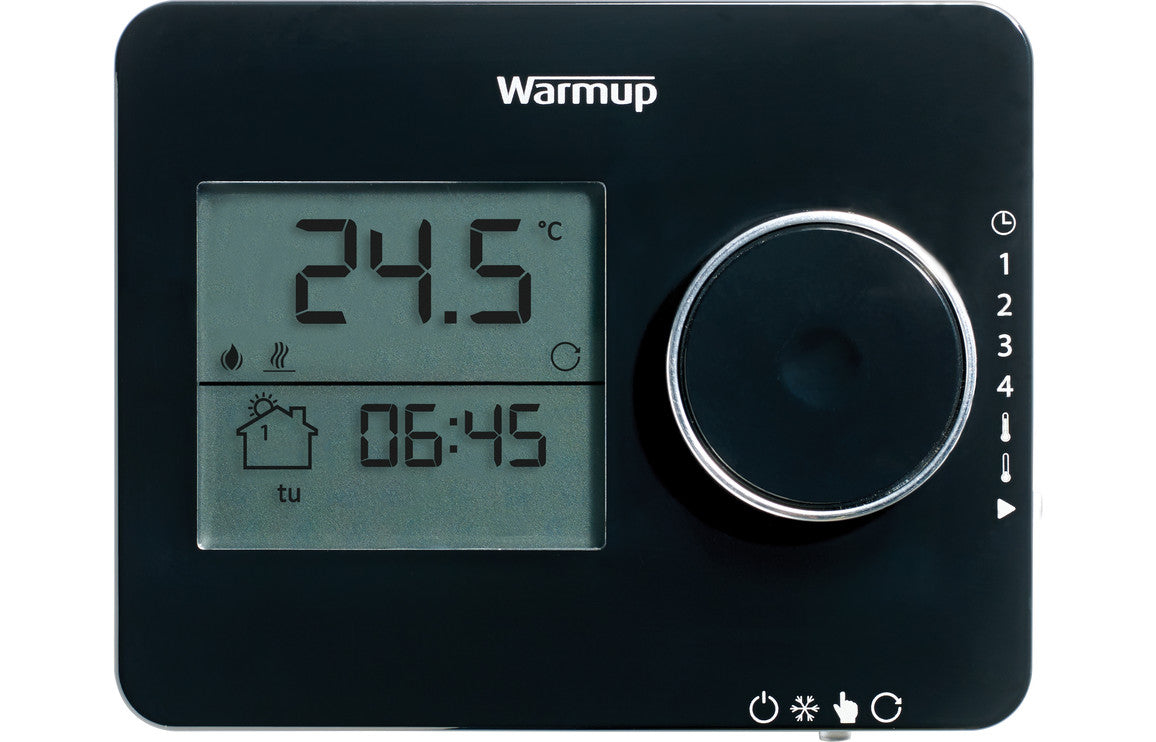 Warmup Tempo Digital Programmable Thermostat-Heating-DIAC0032-Black-