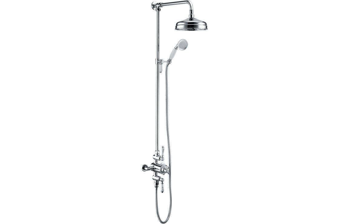 Warwick Traditional Shower Valve with Riser Kit & Overhead-Shower Sets-DICM0690-