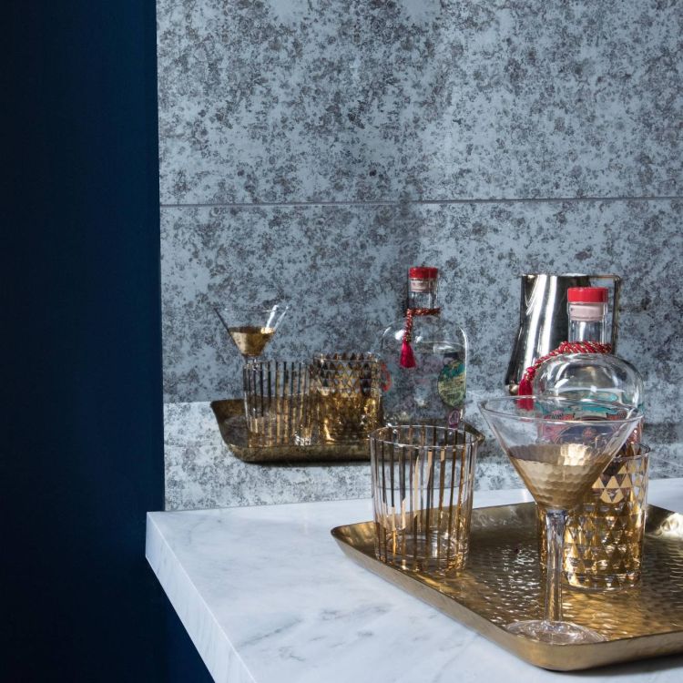 Оriginal Style Glassworks Large Format Antique Mirror White Tile 30x60cm