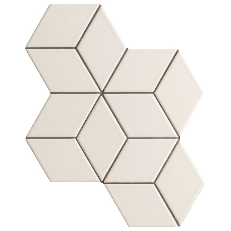 Original Style Mosaics Rhombus Matt Large Mosaic Tile 30x30cm