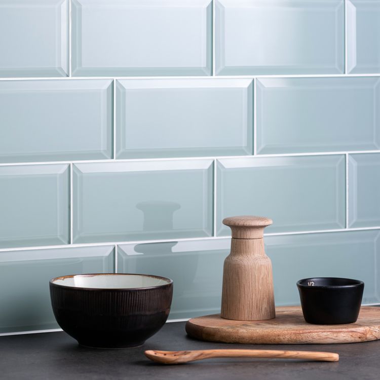 Original Style Glassworks Yukon Clear Glass Metro Tile 10x20cm