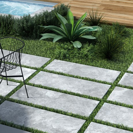 Rondine Ardesie Grey Outdoor Porcelain Slab Tile 40x120cm