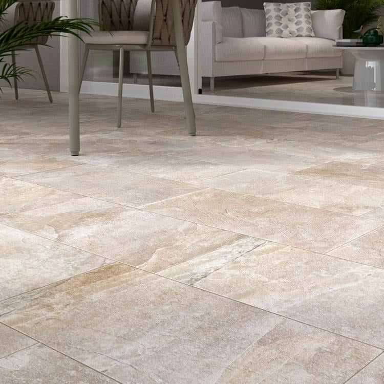 Rondine Ardesie Beige Outdoor Italian Porcelain Slab Tile 40x120cm