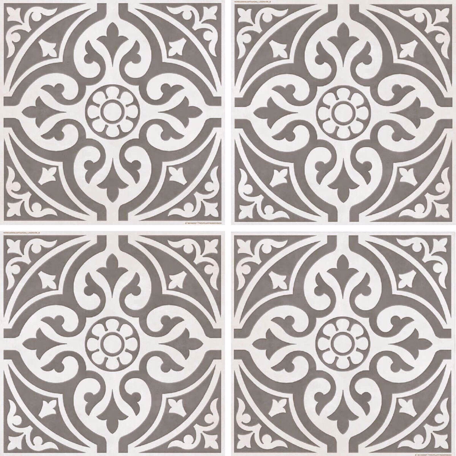 Victoria Grey Satin Floor Tile 33cmx33cm