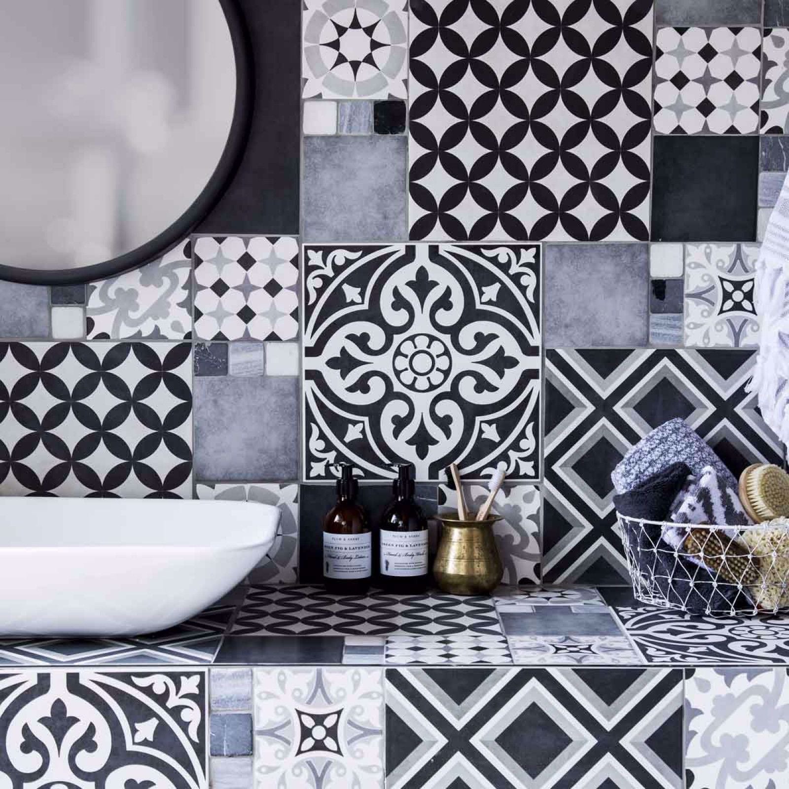 Victoria Black Satin Floor Tile 33cmx33cm