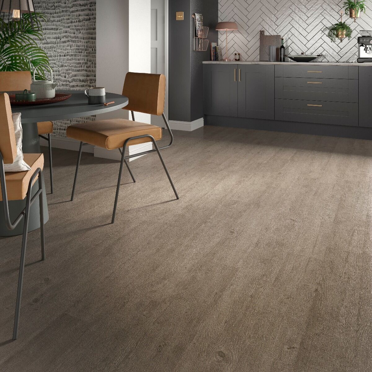 ClickLux Click-Fit Luxury Vinyl Tiles Weathered Ash 18x122cm