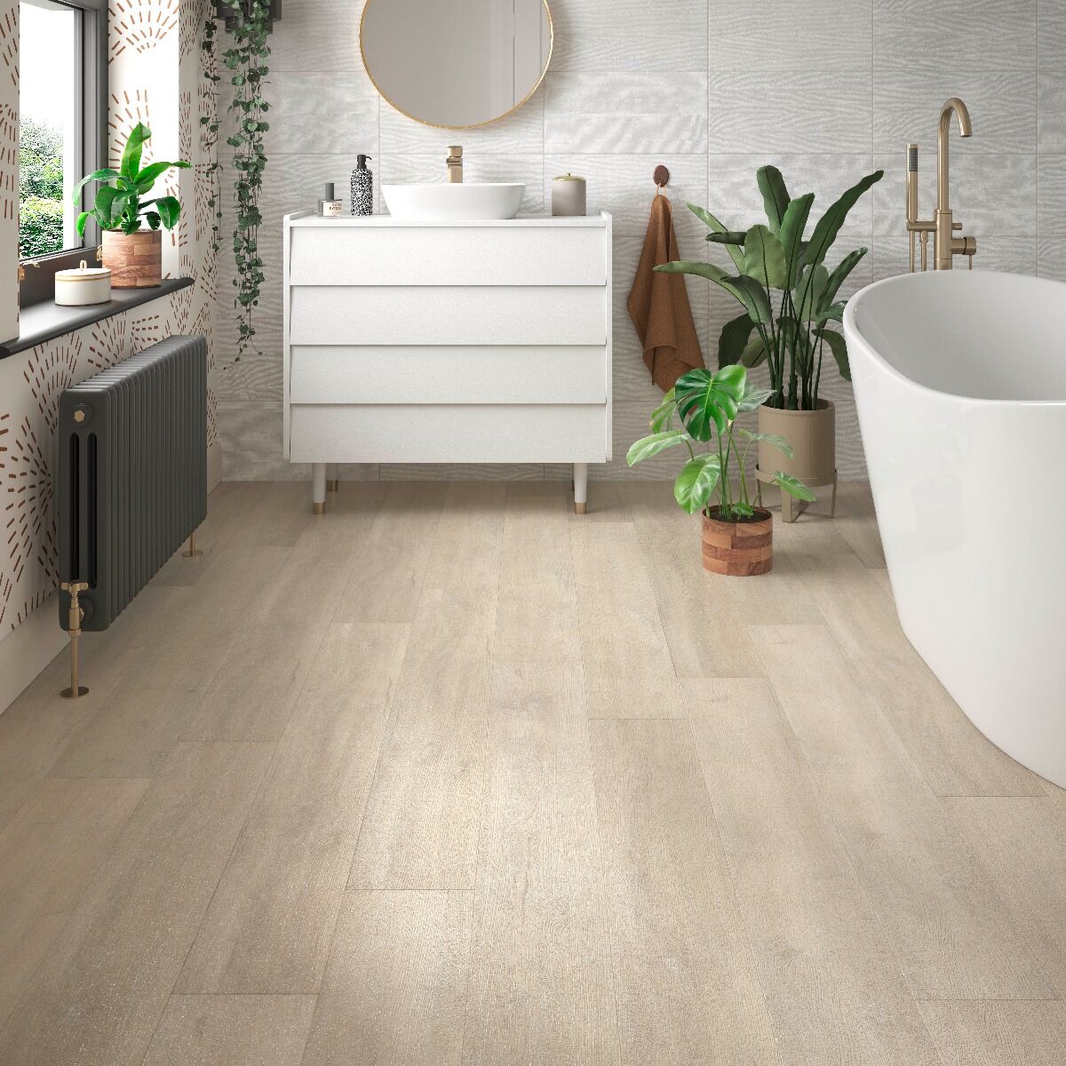 ClickLux Click-Fit Luxury Vinyl Tiles Limed Oak 18x122cm