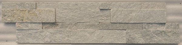 Split Face Snow White Natural Stone Wall Cladding 15x60cm