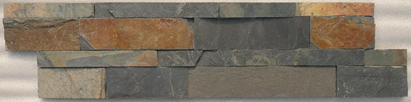 Split Face Multicolour Natural Stone Wall Cladding 15x60cm
