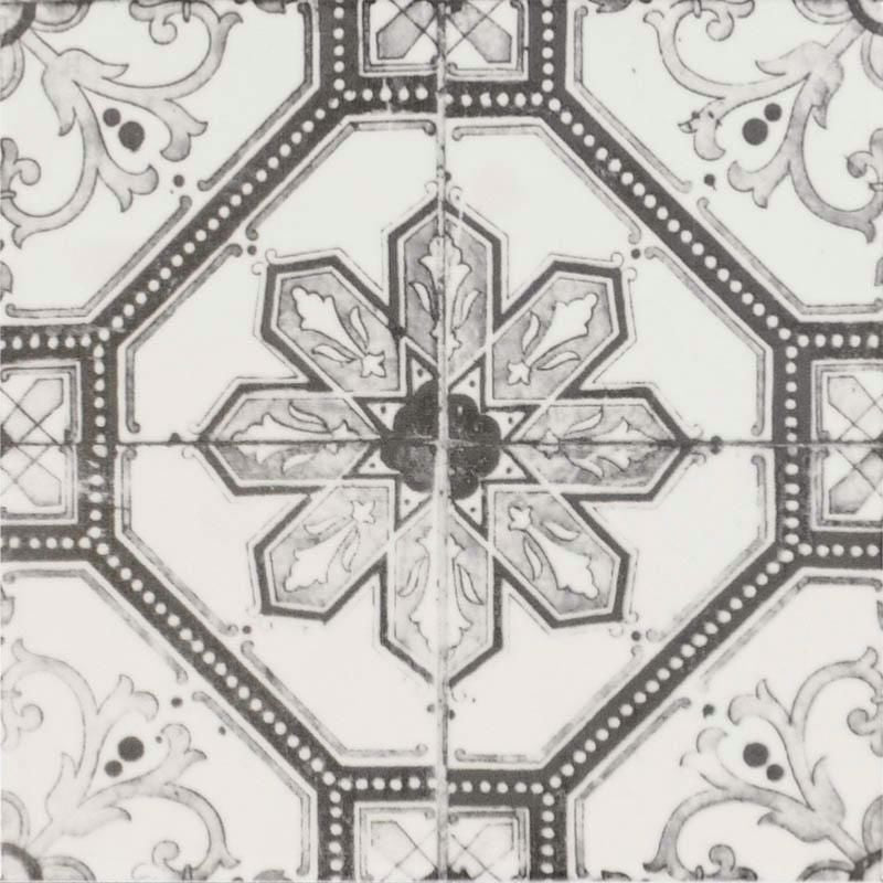 Morocco Grey Pattern Tile 20x20cm