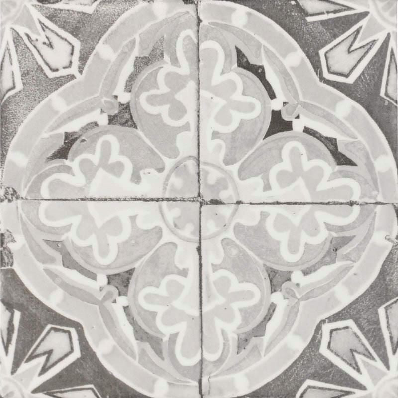 Morocco Grey Pattern Tile 20x20cm