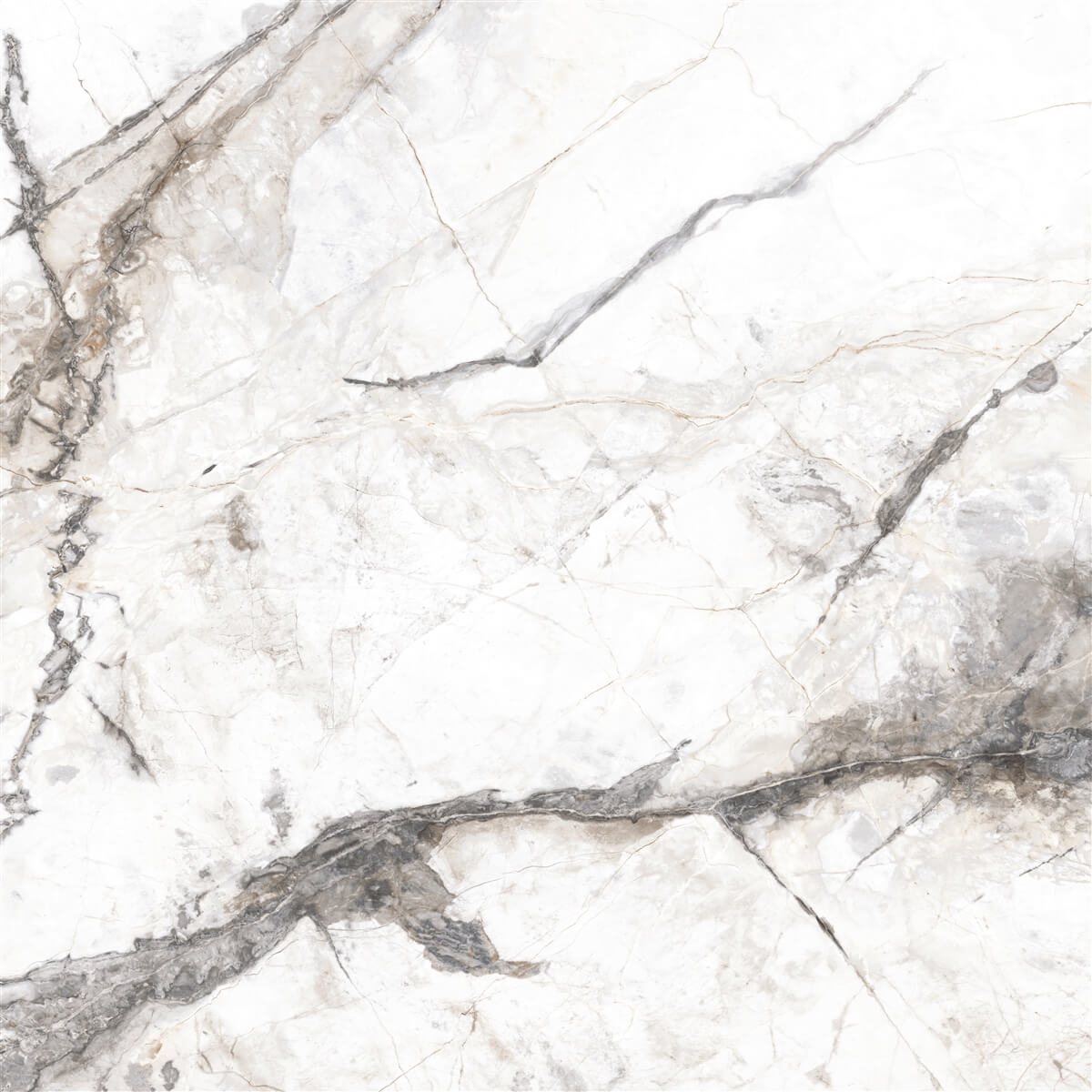 Yurtbay Invisible Satin Porcelain Marble Effect Tile 60x60cm