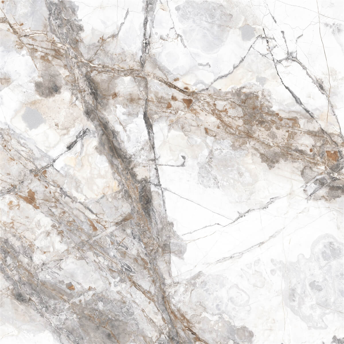 Yurtbay Invisible Satin Porcelain Marble Effect Tile 60x60cm