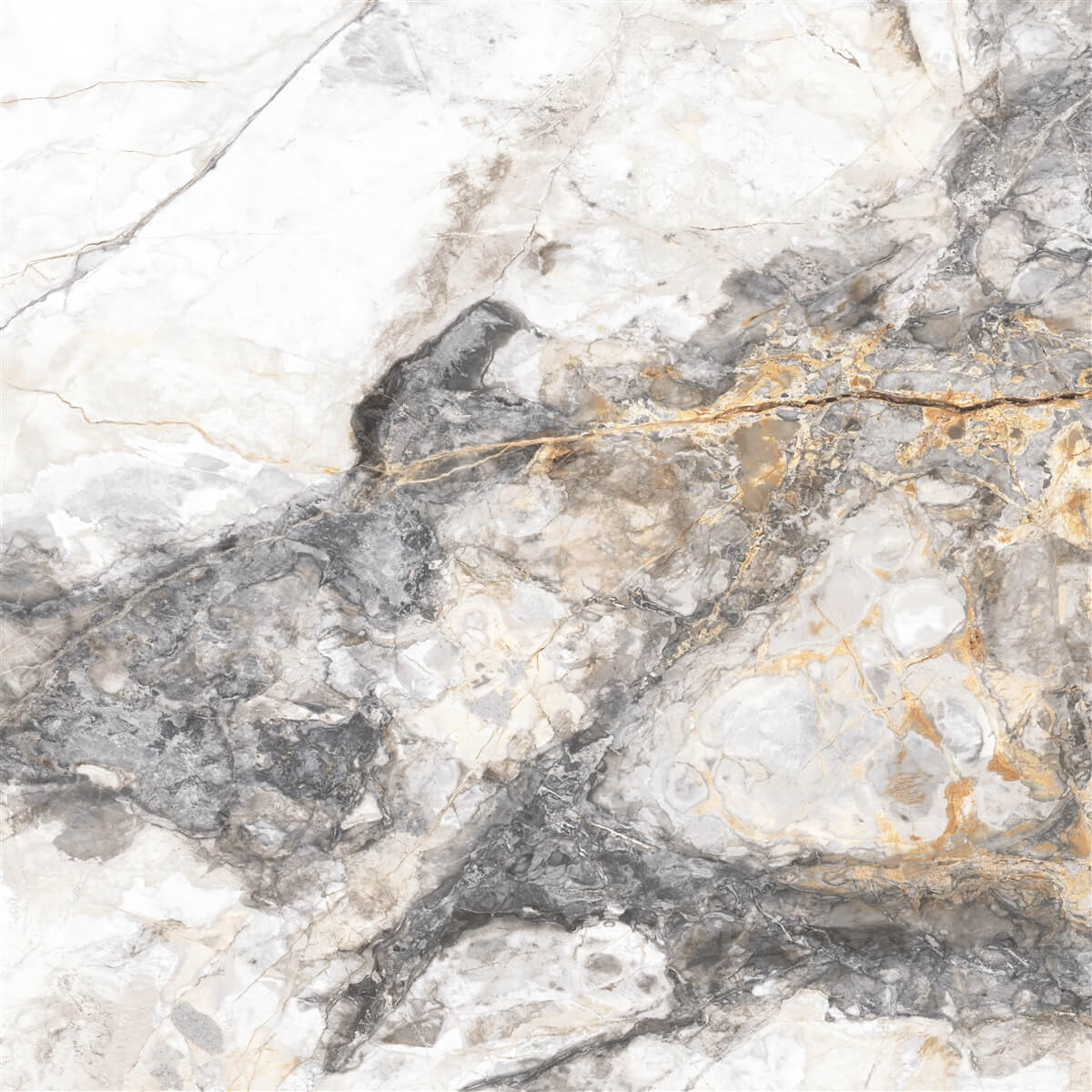 Yurtbay Invisible Satin Porcelain Marble Effect Tile 60x60cm