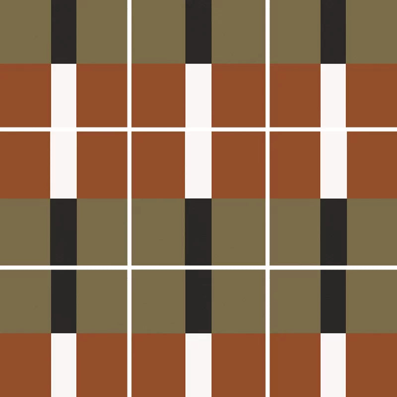 Equipe Bauhome Band Warm Pattern Tile 20x20cm