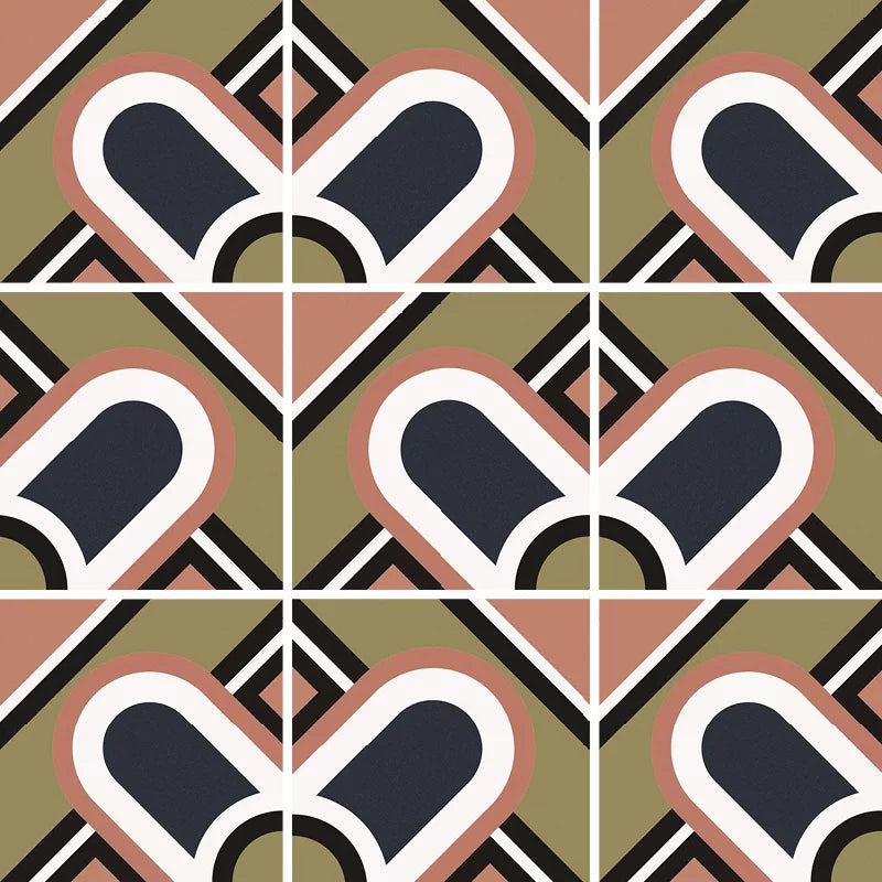 Equipe Bauhome Blume Cold Pattern Tile 20x20cm