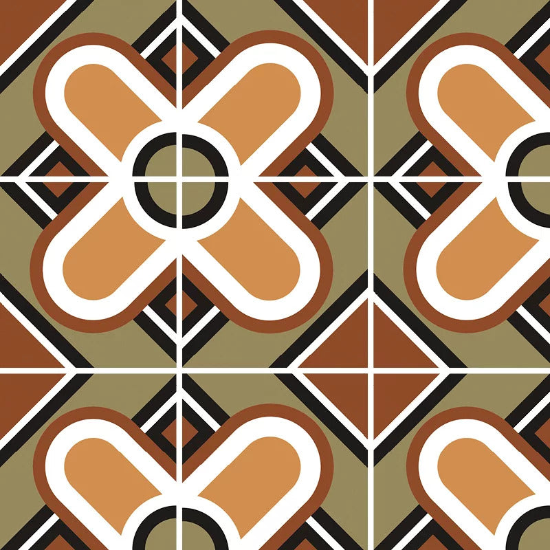 Equipe Bauhome Blume Warm Pattern Tile 20x20cm