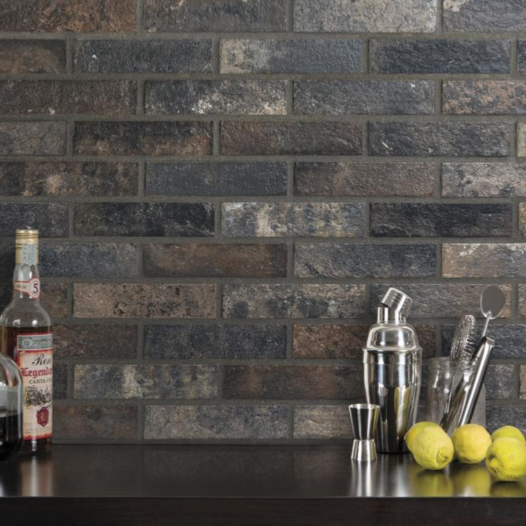 Rondine Bristol Dark Brick Slips 6x25cm PER BOX