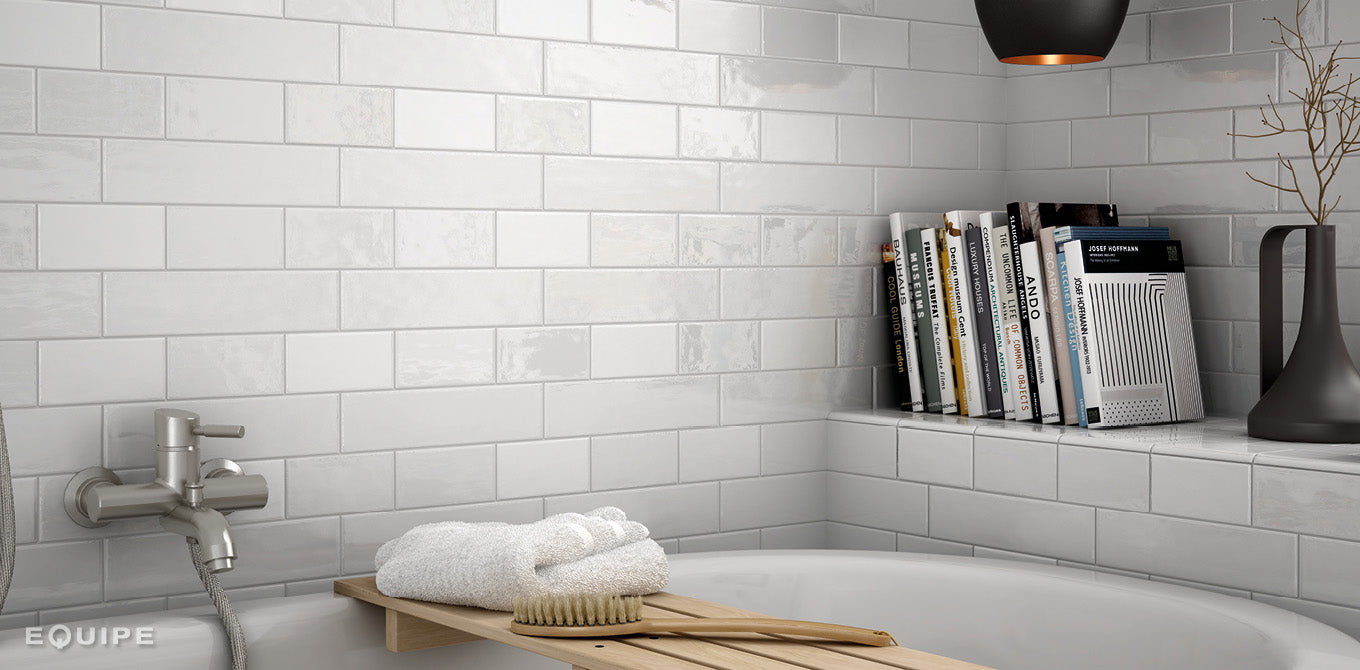 Cottage White Matt Ceramic Wall Tile 7.5x30cm