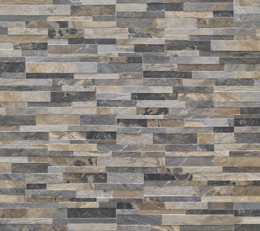 Cube Multicolour Splitface Effect Porcelain Cladding 15x61cm