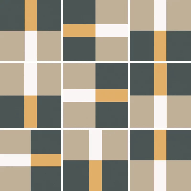 Equipe Bauhome Band Cold Pattern Tile 20x20cm