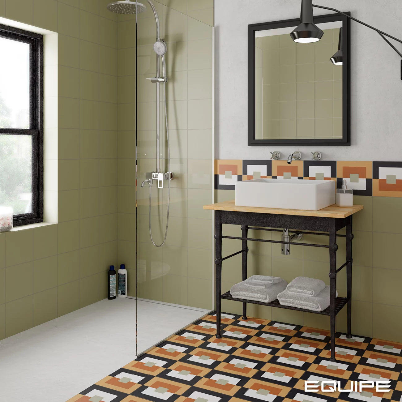 Equipe Bauhome Punkt Cold Pattern Tile 20x20cm