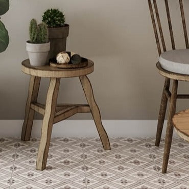 Laura Ashley Inspired Mr Jones Grey Floor Tile 33x33cm