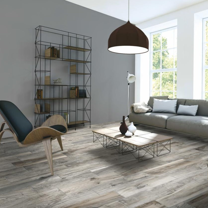 Rondine Living Cenere Wood Effect Porcelain Tile 7.5x45cm