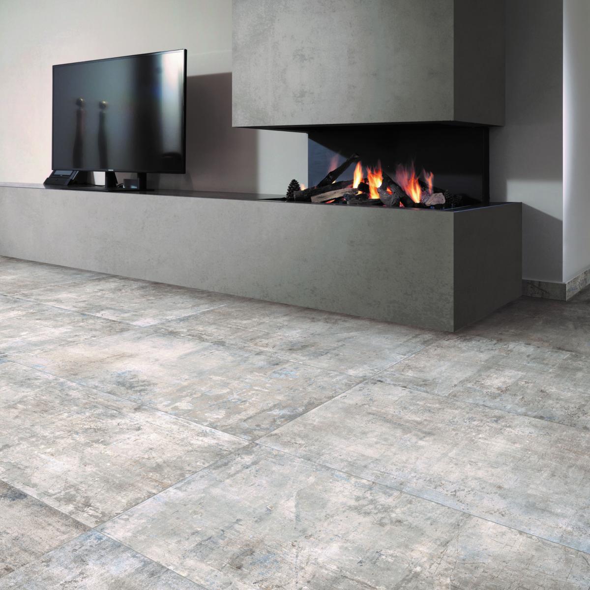Industrial Concrete Effect Light Grey Tile 80x40cm