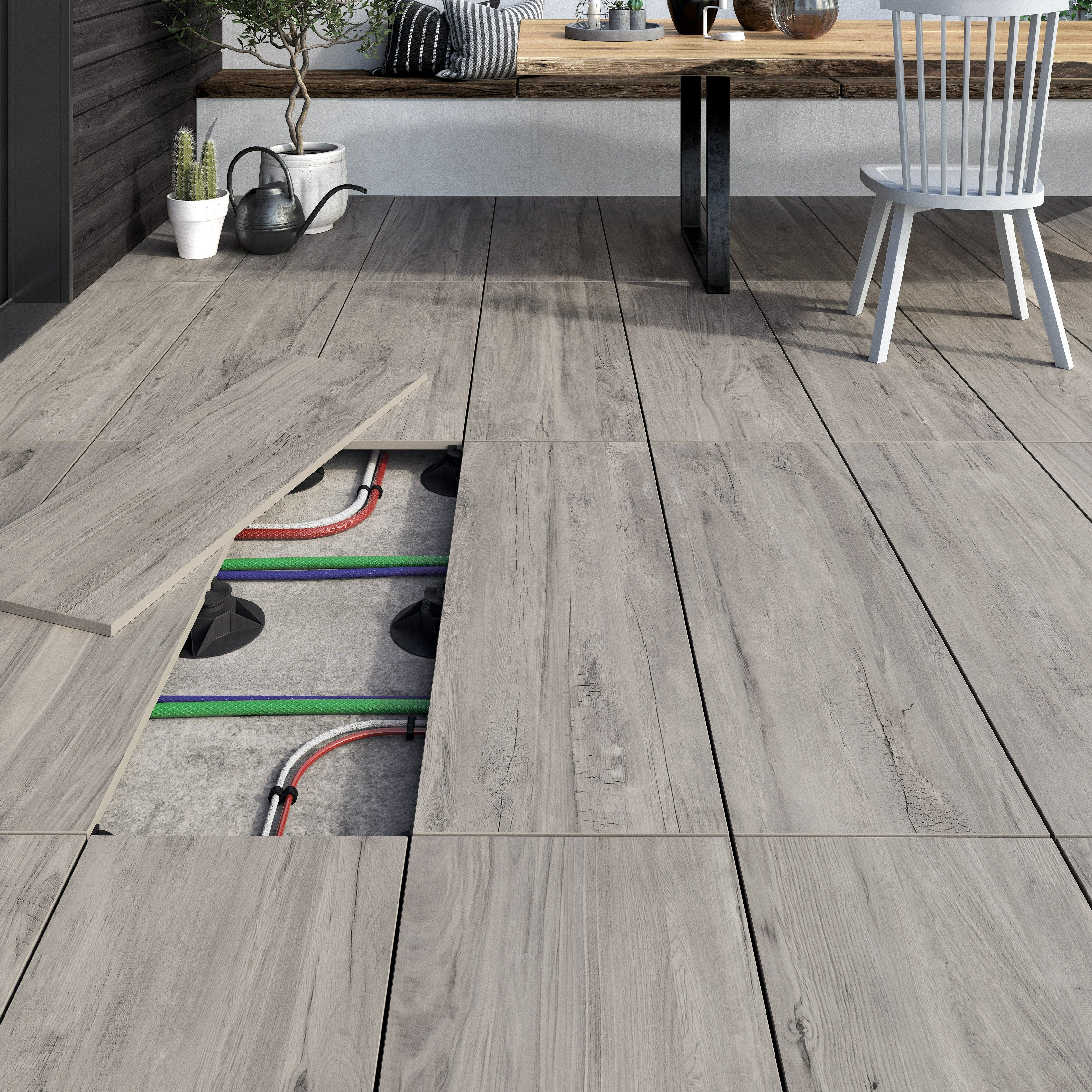 Rondine Hard&Soft Griege Outdoor Porcelain Slab Tile 40x120cm